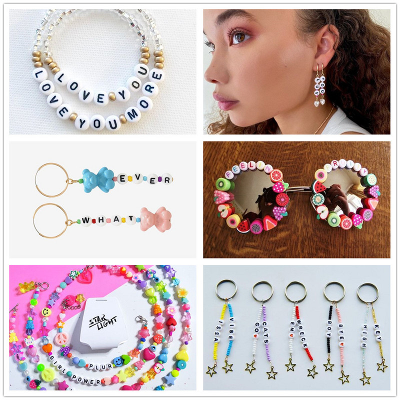 100/200/300 tk akrüülist kirjahelmed ümmargused lamedad tähestikuga lahtised vahetükid ehtehelmed käsitsi valmistatud käevõru sõrmuse kõrvarõnga valmistamiseks