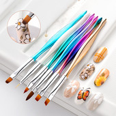 1Komplekt küünte maalimiseks pintslid maniküür UV geel akrüül pikenduspliiats nikerdamine prantsuse joonistusjoon triip küünte maniküür DIY tööriistad