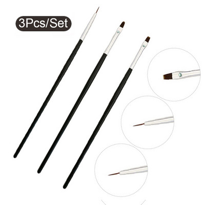 1Komplekt küünte maalimiseks pintslid maniküür UV geel akrüül pikenduspliiats nikerdamine prantsuse joonistusjoon triip küünte maniküür DIY tööriistad