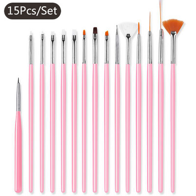 1Komplekt küünte maalimiseks pintslid maniküür UV geel akrüül pikenduspliiats nikerdamine prantsuse joonistusjoon triip küünte maniküür DIY tööriistad