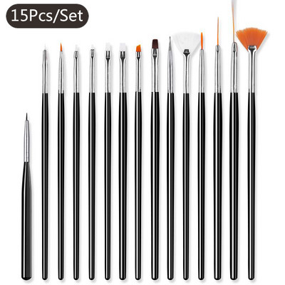 1Komplekt küünte maalimiseks pintslid maniküür UV geel akrüül pikenduspliiats nikerdamine prantsuse joonistusjoon triip küünte maniküür DIY tööriistad