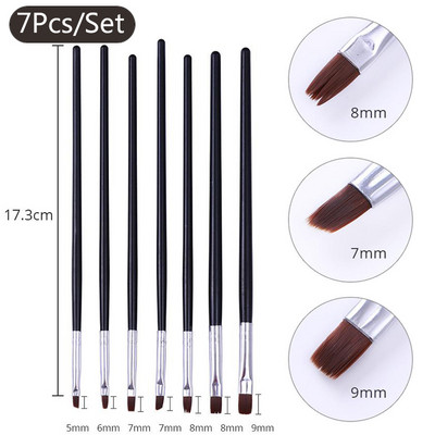 1Komplekt küünte maalimiseks pintslid maniküür UV geel akrüül pikenduspliiats nikerdamine prantsuse joonistusjoon triip küünte maniküür DIY tööriistad