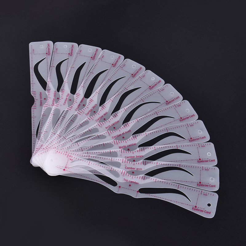 8/12 tk Korduvkasutatav kulmude joonistamise juhend Kulmude šabloonide komplekt Stiilide kujundamine Hoolitsemine Mallkaardikomplekt Kulmude kujundaja meik