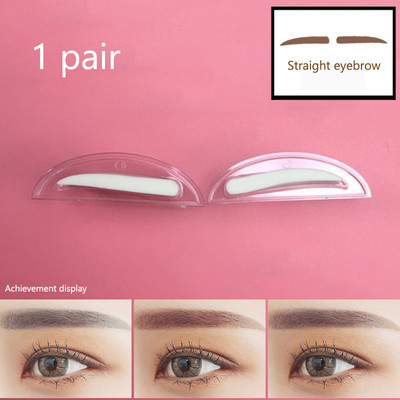 1 par spužvastih šablona s pečatom za obrve s ručkom Lazy Quick Make Up predložak za obrve Seal Rezervni alat za ispis pudera za obrve