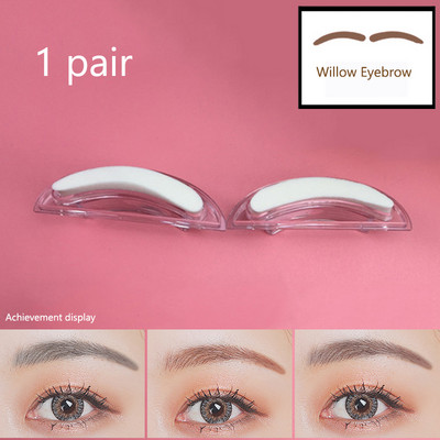 1 par spužvastih šablona s pečatom za obrve s ručkom Lazy Quick Make Up predložak za obrve Seal Rezervni alat za ispis pudera za obrve