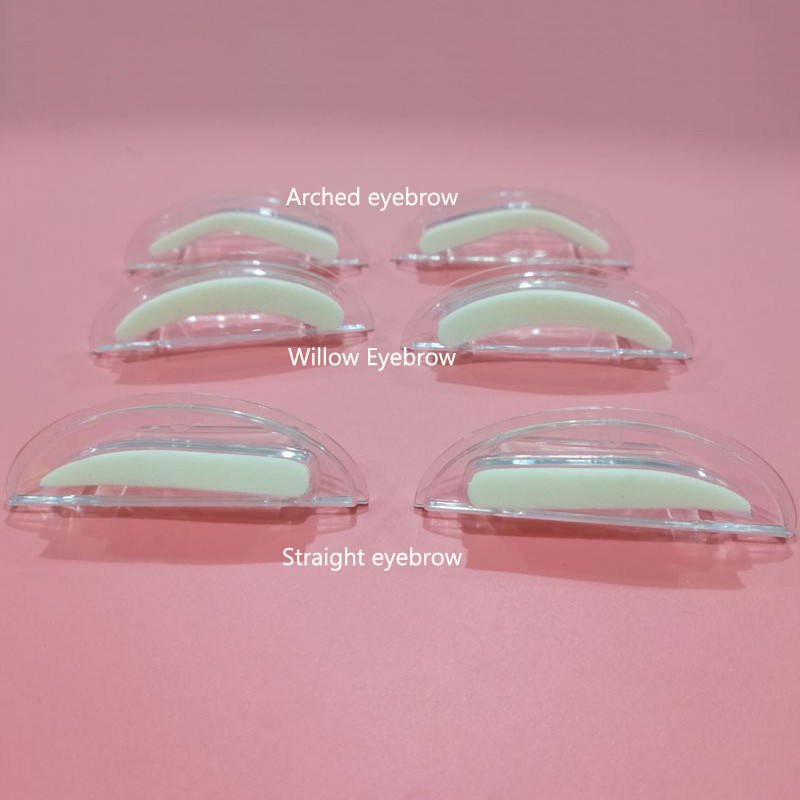 1 par spužvastih šablona s pečatom za obrve s ručkom Lazy Quick Make Up predložak za obrve Seal Rezervni alat za ispis pudera za obrve