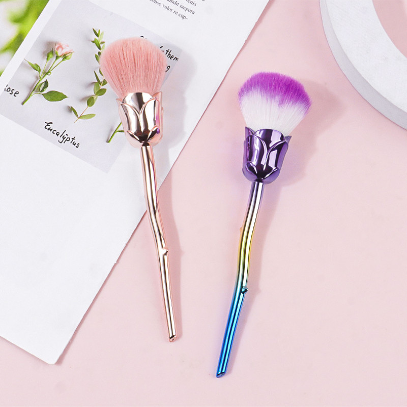 Četkica za prašinu od ruža za nokte Za manikuru Četkica za cvijeće Nail Art Pribor za nokte Alati Popularne okrugle male četkice za čišćenje gel laka