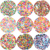 1000 τμχ/παρτίδα 5 χιλιοστών Διάφορα στυλ Πολυμερείς χάντρες καλύμματος φέτες για κοσμήματα Nail Art Εποξειδική ρητίνη Γέμισμα Κατασκευής Καλουπιών DIY Προμηθευτής