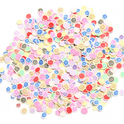 1000 τμχ/παρτίδα 5 χιλιοστών Διάφορα στυλ Πολυμερείς χάντρες καλύμματος φέτες για κοσμήματα Nail Art Εποξειδική ρητίνη Γέμισμα Κατασκευής Καλουπιών DIY Προμηθευτής