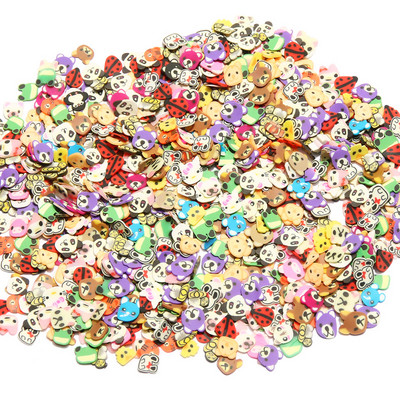 1000 τμχ/παρτίδα 5 χιλιοστών Διάφορα στυλ Πολυμερείς χάντρες καλύμματος φέτες για κοσμήματα Nail Art Εποξειδική ρητίνη Γέμισμα Κατασκευής Καλουπιών DIY Προμηθευτής