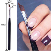 Skew Nail Brush Nail Art Brush Pen Geel UV küünte värvimise pliiats Akrüül Geel küünte maalimine Pintsli vooder DIY disainitööriistad