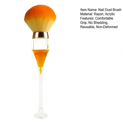 Naudingas nagų dulkių šepetėlis Nešiojamas nagų valymo šepetėlis Minkštas šepetys plaukams manikiūro įrankiai Nagų dulkių valymo manikiūro šepetėlis