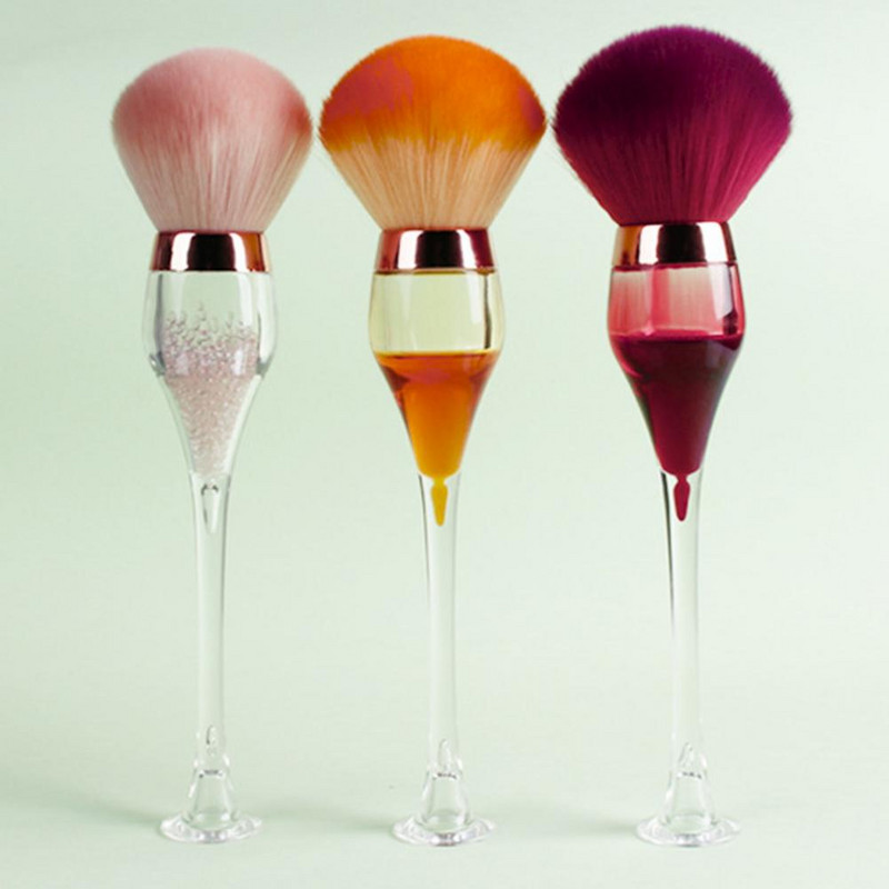 Naudingas nagų dulkių šepetėlis Nešiojamas nagų valymo šepetėlis Minkštas šepetys plaukams manikiūro įrankiai Nagų dulkių valymo manikiūro šepetėlis