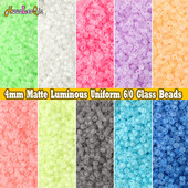 65db 4mm-es egységes matt világító üveggyöngyök 6/0 távtartó maggyöngyök kézimunka ékszerkészítéshez barkács kézzel készített karkötő varrás