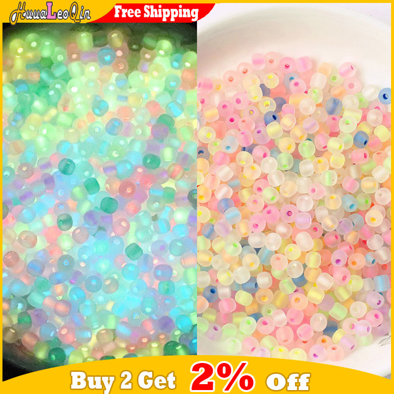 65db 4mm-es egységes matt világító üveggyöngyök 6/0 távtartó maggyöngyök kézimunka ékszerkészítéshez barkács kézzel készített karkötő varrás