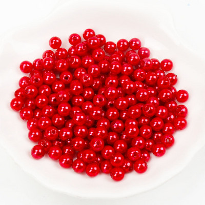 Kuum mood 4mm 6mm 8mm 10mm ümmargused pärlipärlite imitatsioonid Random Mix Colors Pärlihelmed ehete valmistamiseks YKL0086