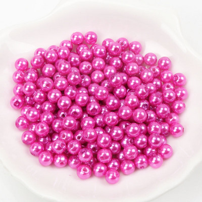Kuum mood 4mm 6mm 8mm 10mm ümmargused pärlipärlite imitatsioonid Random Mix Colors Pärlihelmed ehete valmistamiseks YKL0086