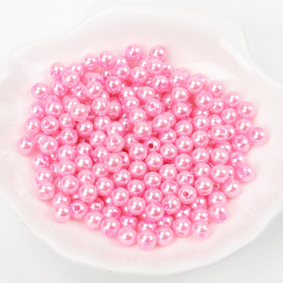 Kuum mood 4mm 6mm 8mm 10mm ümmargused pärlipärlite imitatsioonid Random Mix Colors Pärlihelmed ehete valmistamiseks YKL0086