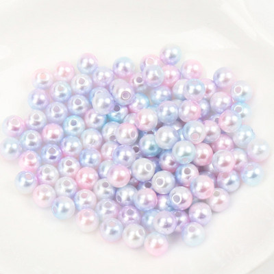 Kuum mood 4mm 6mm 8mm 10mm ümmargused pärlipärlite imitatsioonid Random Mix Colors Pärlihelmed ehete valmistamiseks YKL0086