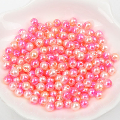 Kuum mood 4mm 6mm 8mm 10mm ümmargused pärlipärlite imitatsioonid Random Mix Colors Pärlihelmed ehete valmistamiseks YKL0086