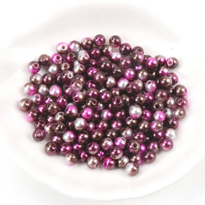 Kuum mood 4mm 6mm 8mm 10mm ümmargused pärlipärlite imitatsioonid Random Mix Colors Pärlihelmed ehete valmistamiseks YKL0086