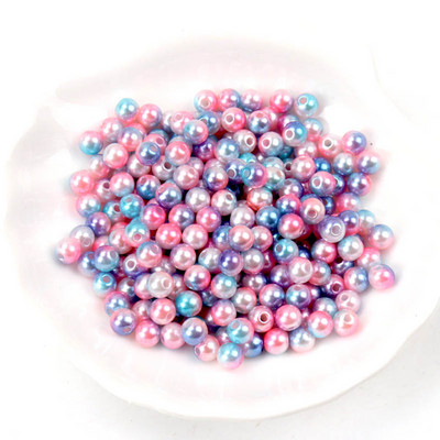 Kuum mood 4mm 6mm 8mm 10mm ümmargused pärlipärlite imitatsioonid Random Mix Colors Pärlihelmed ehete valmistamiseks YKL0086