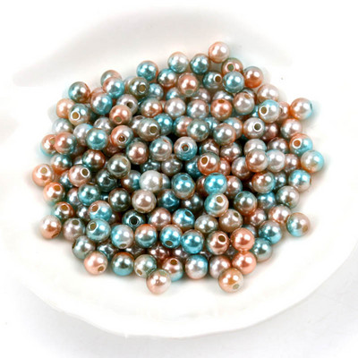 Kuum mood 4mm 6mm 8mm 10mm ümmargused pärlipärlite imitatsioonid Random Mix Colors Pärlihelmed ehete valmistamiseks YKL0086