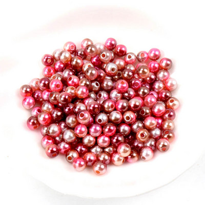 Kuum mood 4mm 6mm 8mm 10mm ümmargused pärlipärlite imitatsioonid Random Mix Colors Pärlihelmed ehete valmistamiseks YKL0086