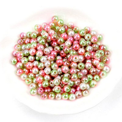 Kuum mood 4mm 6mm 8mm 10mm ümmargused pärlipärlite imitatsioonid Random Mix Colors Pärlihelmed ehete valmistamiseks YKL0086