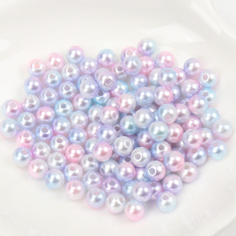 Kuum mood 4mm 6mm 8mm 10mm ümmargused pärlipärlite imitatsioonid Random Mix Colors Pärlihelmed ehete valmistamiseks YKL0086
