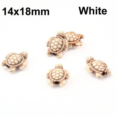 Τυρκουάζ 14x18 χιλιοστών Σχήμα χελώνας Χάντρες από φυσική πέτρα Loose Spacer Beads For DIY Fashion Charms Βραχιόλι Κολιέ Κοσμήματα