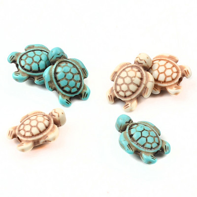 Τυρκουάζ 14x18 χιλιοστών Σχήμα χελώνας Χάντρες από φυσική πέτρα Loose Spacer Beads For DIY Fashion Charms Βραχιόλι Κολιέ Κοσμήματα
