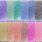 10 g (1680 vnt.) 15/0 1,5 mm kreminės mėlynos spalvos apvalūs stiklo sėklų karoliukai čekų tarpikliai karoliukai, skirti pasidaryk pats, stiklo sėklų karoliukai papuošalai