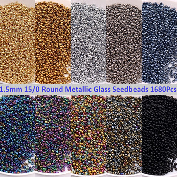 10g(1680Pcs) 15/0 1,5mm Κρεμ Μπλε Χρώμα Στρογγυλά Γυάλινα Σπόροι Τσέχικα Spacers Beads For Diy Glass Seed Bead Εργασία Κατασκευή κοσμημάτων