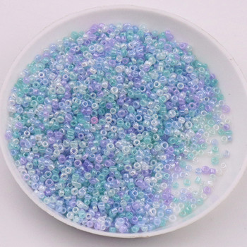 10g(1680Pcs) 15/0 1,5mm Κρεμ Μπλε Χρώμα Στρογγυλά Γυάλινα Σπόροι Τσέχικα Spacers Beads For Diy Glass Seed Bead Εργασία Κατασκευή κοσμημάτων