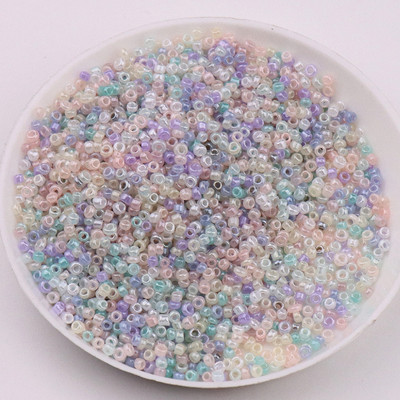 10 g (1680 vnt.) 15/0 1,5 mm kreminės mėlynos spalvos apvalūs stiklo sėklų karoliukai čekų tarpikliai karoliukai, skirti pasidaryk pats, stiklo sėklų karoliukai papuošalai