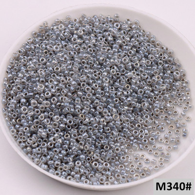 10 g (1680 vnt.) 15/0 1,5 mm kreminės mėlynos spalvos apvalūs stiklo sėklų karoliukai čekų tarpikliai karoliukai, skirti pasidaryk pats, stiklo sėklų karoliukai papuošalai