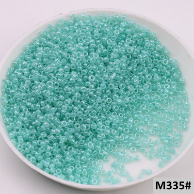 10 g (1680 vnt.) 15/0 1,5 mm kreminės mėlynos spalvos apvalūs stiklo sėklų karoliukai čekų tarpikliai karoliukai, skirti pasidaryk pats, stiklo sėklų karoliukai papuošalai