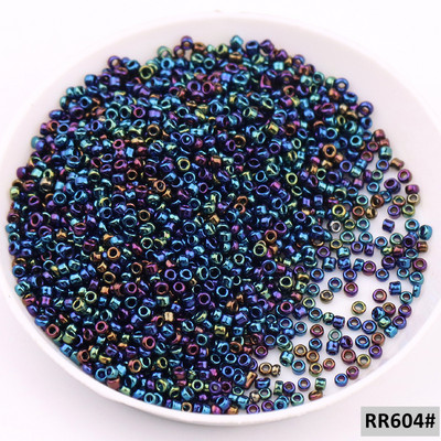 10 g (1680 vnt.) 15/0 1,5 mm kreminės mėlynos spalvos apvalūs stiklo sėklų karoliukai čekų tarpikliai karoliukai, skirti pasidaryk pats, stiklo sėklų karoliukai papuošalai