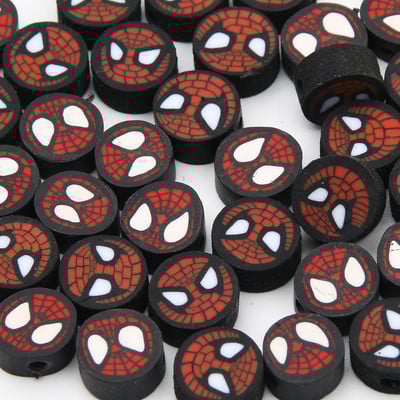 Hulgimüük multifilmi mustad savihelmed, 20 tk polümeerist helmed ehete valmistamiseks, käsitöö, kõrvarõngad, võtmehoidjad, käevõrud, aksessuaarid