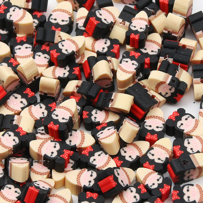 Hulgimüük multifilmi mustad savihelmed, 20 tk polümeerist helmed ehete valmistamiseks, käsitöö, kõrvarõngad, võtmehoidjad, käevõrud, aksessuaarid