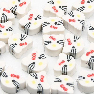 Hulgimüük multifilmi mustad savihelmed, 20 tk polümeerist helmed ehete valmistamiseks, käsitöö, kõrvarõngad, võtmehoidjad, käevõrud, aksessuaarid