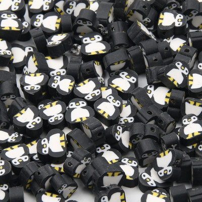 Hulgimüük multifilmi mustad savihelmed, 20 tk polümeerist helmed ehete valmistamiseks, käsitöö, kõrvarõngad, võtmehoidjad, käevõrud, aksessuaarid