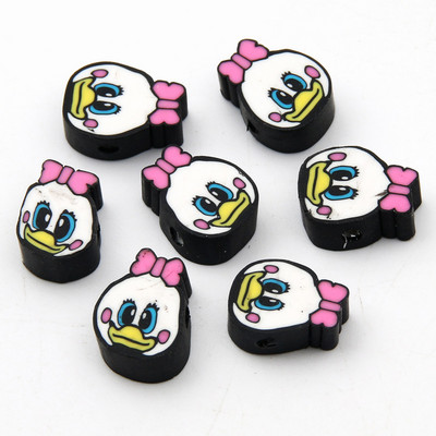 Hulgimüük multifilmi mustad savihelmed, 20 tk polümeerist helmed ehete valmistamiseks, käsitöö, kõrvarõngad, võtmehoidjad, käevõrud, aksessuaarid