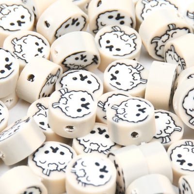 Hulgimüük multifilmi mustad savihelmed, 20 tk polümeerist helmed ehete valmistamiseks, käsitöö, kõrvarõngad, võtmehoidjad, käevõrud, aksessuaarid