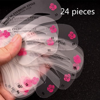 3D επαναχρησιμοποιήσιμο σετ στένσιλ φρυδιών Οδηγός σχεδίασης Εργαλείο διαμόρφωσης styling με στένσιλ ματιών με σχοινί Κάρτα πρότυπο περιποίησης φρυδιών