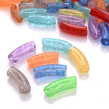 iYOE 5/10 τμχ Μίγμα Χρώμα ραγισμένα λυγισμένα χάντρες σωλήνων Long curved tube spacer beads for jewelry Making Bracelet Diy Phone Chain Beads