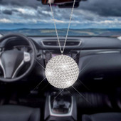 Μοντέρνο Laid Lmitation Diamond Crystal Ball Car Καθρέφτης Πίσω Κρεμαστό Μπάλα Διακόσμηση αυτοκινήτου Αξεσουάρ Ζευγάρι Δώρα για Κορίτσι