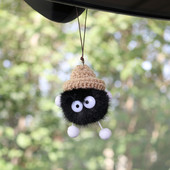 Slatka plišana mala lutka s kuglicom od ugljena Dodaci za unutrašnjost automobila Aotu Privjesak s retrovizorom Personalizirani poklon za ukrase za djevojčice