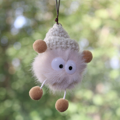 Slatka plišana mala lutka s kuglicom od ugljena Dodaci za unutrašnjost automobila Aotu Privjesak s retrovizorom Personalizirani poklon za ukrase za djevojčice